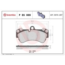 Satz Bremsbeläge Bremsklötze vorne für Porsche Cayenne 9PA | 24056251