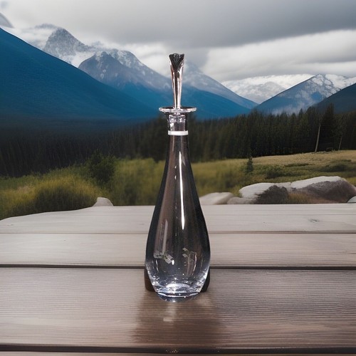 Bvlgari Rosenthal Decanter per Vino in Cristallo con Splendido Tappo a Forma di Diamante 17" - Foto 1 di 8