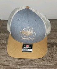 Richardson 115 Trucker Hat Cap Snapback Blue Gold SEE DESCRIPTION