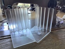 Ikea clear  plastic zigzag bookends Hagberg Bokis vintage