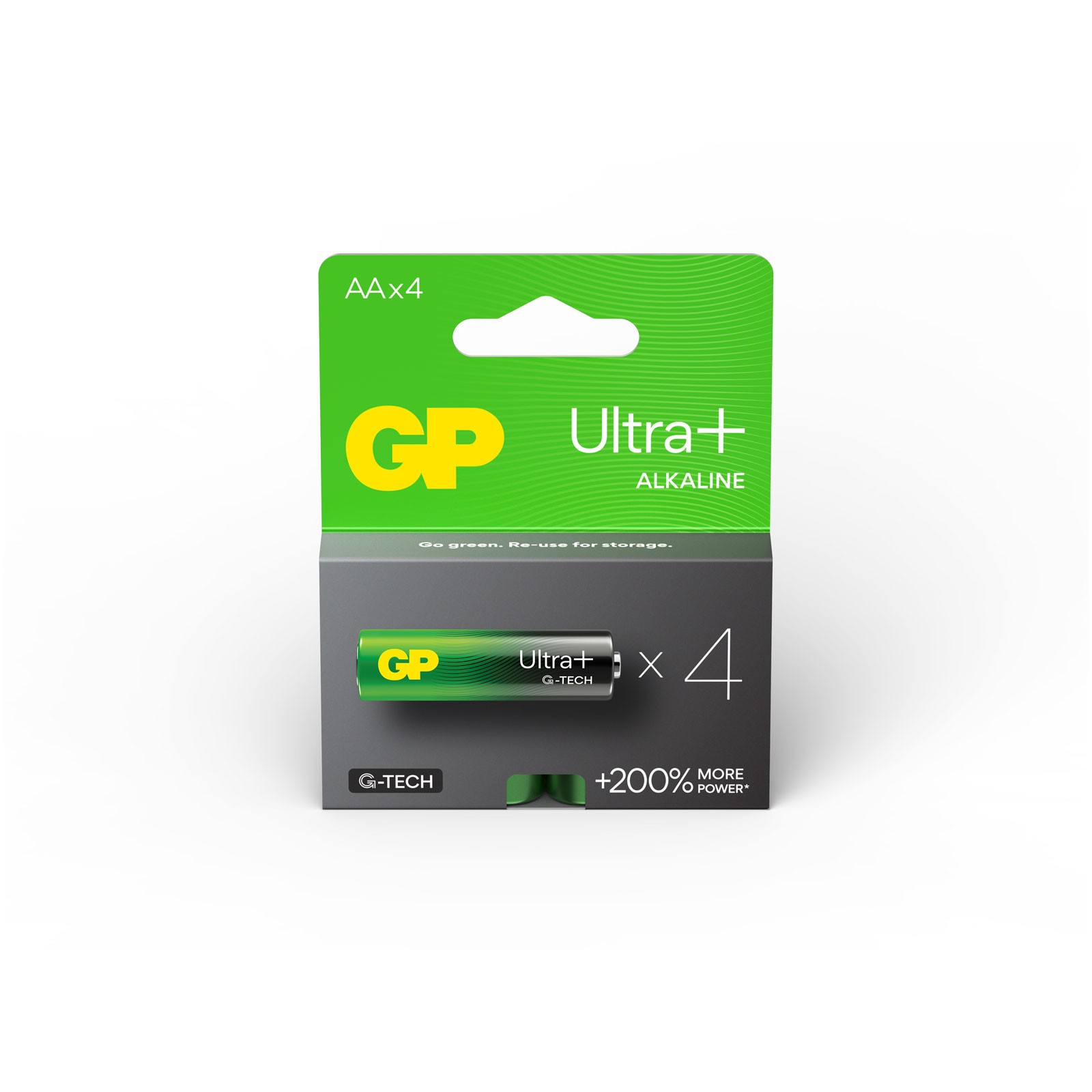 GP GP Ultra Plus Alkaline AA 4's Single hook paper box