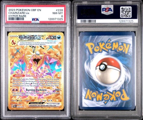 Charizard ex 228/197 SV03: Obsidian Flames Holo PSA 8 Near-Mint