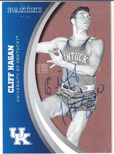 HOF CLIFF HAGAN 2018 PANINI SIGNED CARD #38 KENTUCKY HAWKS