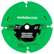 Metabo Hpt Fiber Cement 7-1/4 Inch 4-Tooth Saw Blade