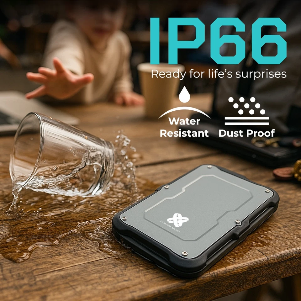 Titanium One Portable External SSD 500GB/1TB/2TB/4TB/8TB USB 3.2 Gen 2 IP66 - Image 2 of 4