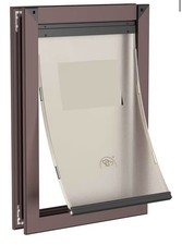 Rescumascer Large Dog/cat Aluminum Door/ Two Sliding Lock Coffee