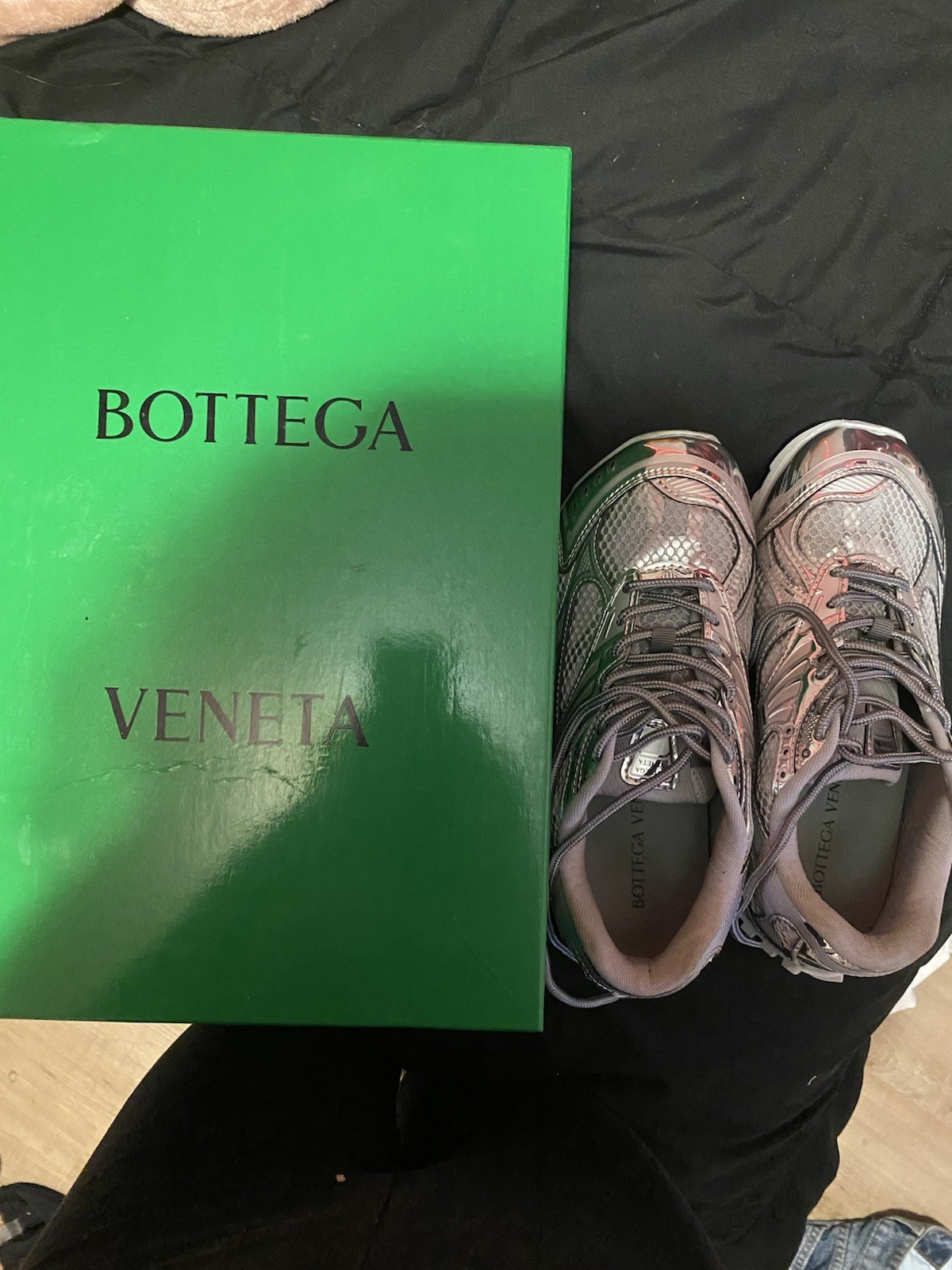 Bottega Veneta Silver Orbit Womens Sneakers EU 39