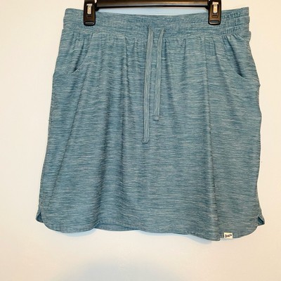 DULUTH TRADING CO Teal Armachillo Cooling Pull On Knit Skirt Skort Size Medium