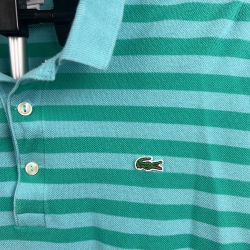 Lacoste Herren Regular Fit grün gestreift Polo Gr. 6 (Large) Maße siehe Foto - Bild 3 von 9