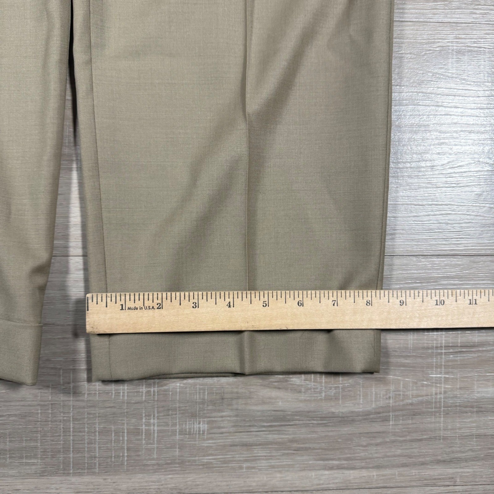 Ralph Lauren UltraFlex High Performance Wool Dress Pants Pleated Tan Size 42x30 thumbnail 7