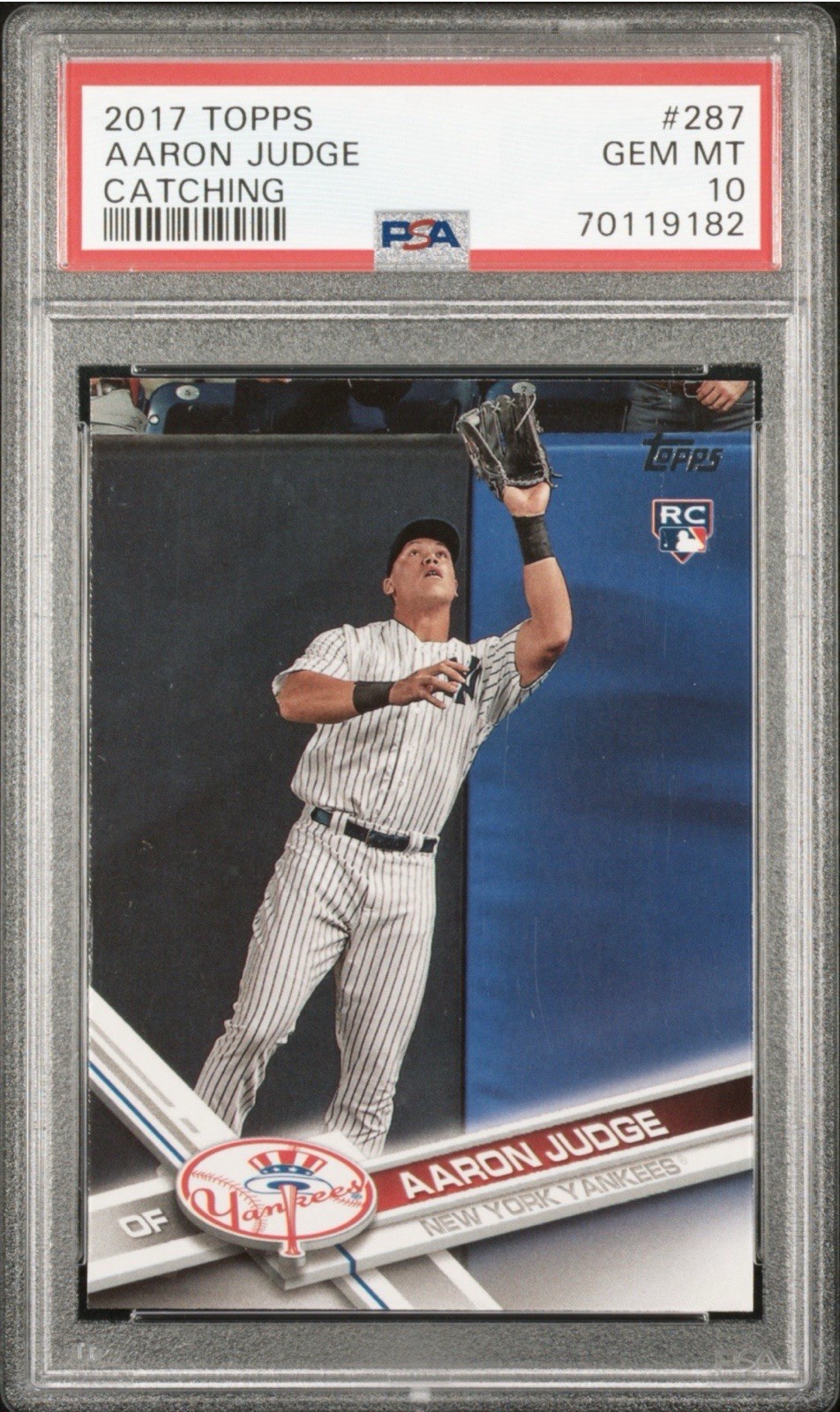 2017 Topps - Aaron Judge #287 Catching (RC) PSA 10
