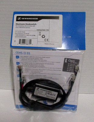 Sennheiser CEHS-CI 01 EHS Phone Cable Adapter 504103 For Cisco Phones Cat#1785