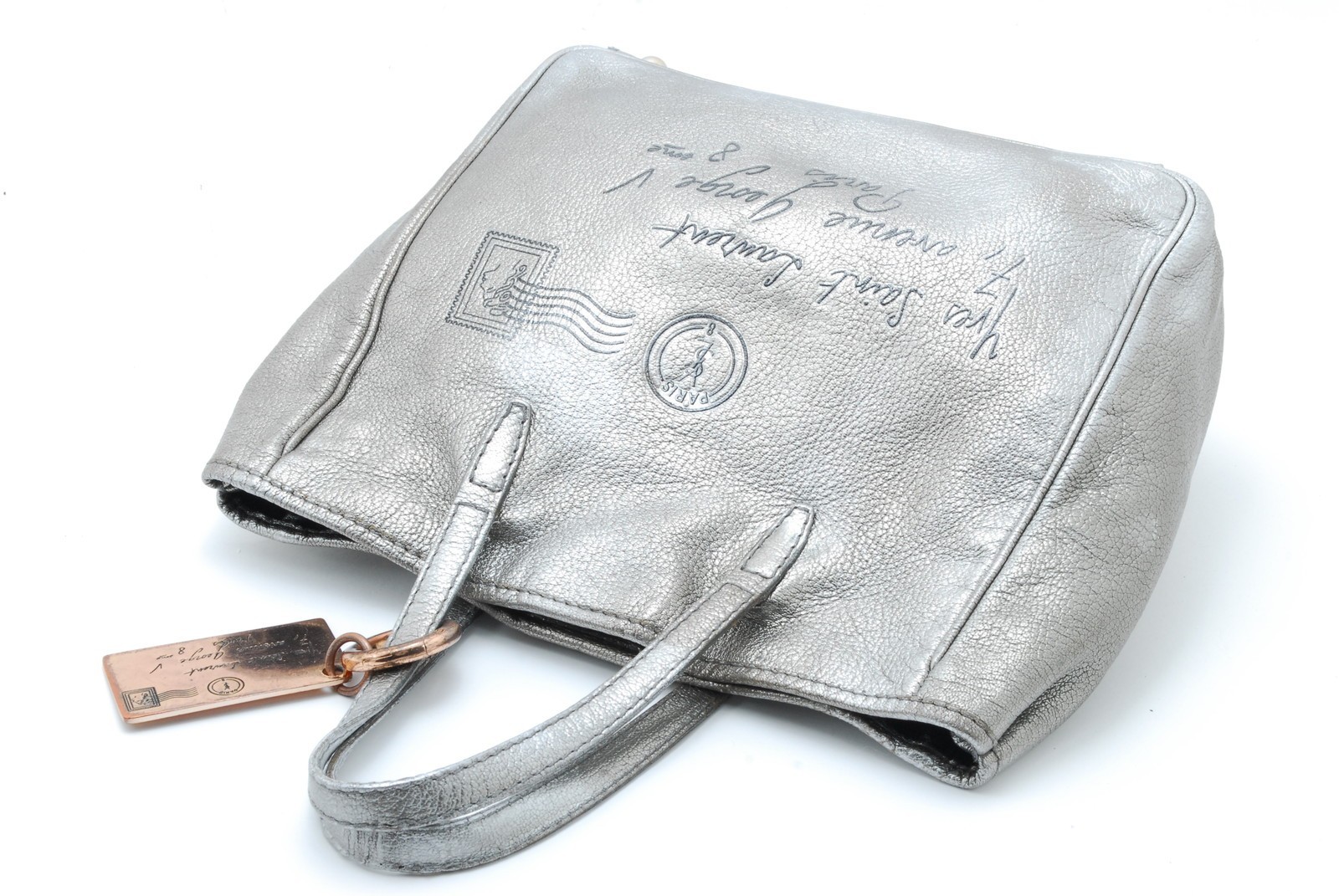 Borsa tote Yves Saint Laurent Ymail argento YSL autentica