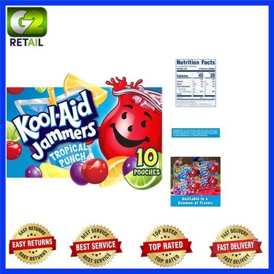 Jammers Tropical Punch - 10x 6 fl oz Pouches, Caffeine Free & Allergen-Free
