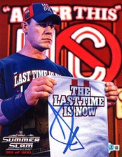 JOHN CENA SIGNED AUTOGRAPH WWE 2025 SUMMERSLAM 11x14 PHOTO 313/500 BECKETT BAS