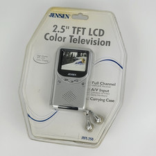 Jensen JTFT-250 - 2.5" LCD Color TV - Silver Portable Handheld Television SEALED