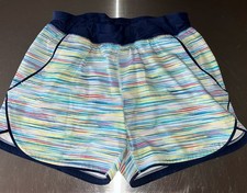 Lands End Blue Spa Dyed Built-In Brief Regular Size 12 SWIM BOARD SHORT 505887