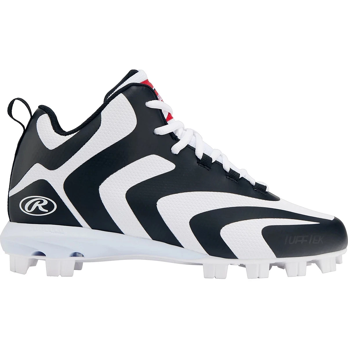 Rawlings TuffTek Coolflo Men\'s Baseball Cleats Size 11 Black Silver New Rawlings Black Baseball & Softball Shoes & Cleats for Men  main image 3
