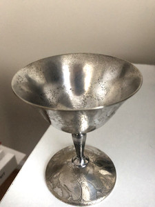 Vintage W.B. MFG Co. Silver Plate Goblet - TAPESTRY - Floral 3550