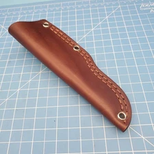 JRE Industries Fixed Blade Knife Sheath Brown Leather Belt Pouch Case 7.5"x6.25"