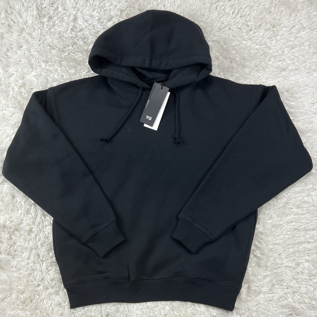 Y-3 Graphic Hoodie Mens XS Black Adidas Yohji Yamamoto Back