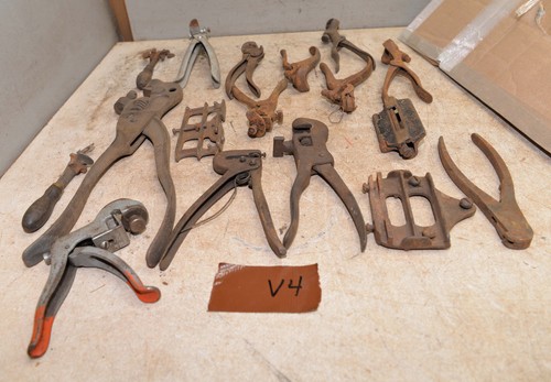 17 antique saw setting tools 1 & 2 man sawmill logging collectible tool lot V4 - Picture 1 of 14