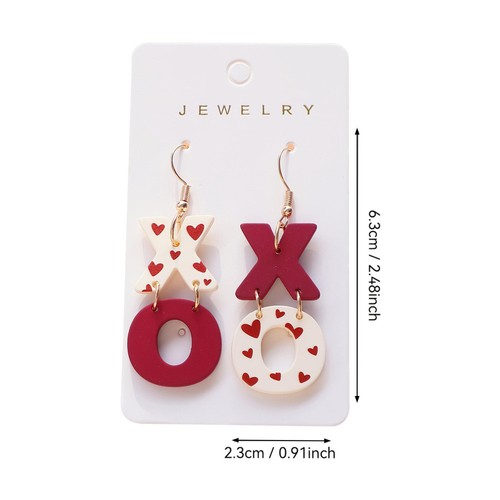 Love Heart Earrings Retro Earrings Acrylic Earrings Exquisite Gifts - Picture 6 of 13