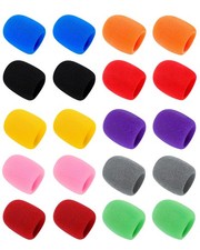 20pcs Microphone Cover Colorful Mic Windscreen Foam Covers Reusable Micro Foam F