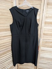 The Limited Black Peplum Sheath Fitted Sleeveless Dress Size M Work Career
