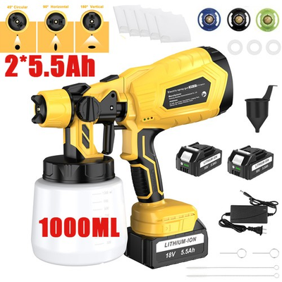 #ad #ad High Pressure Cordless Paint Sprayer With 2x 5.5Ah Battery Electric Spray Gun $40.99