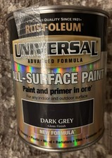 New! Rust-Oleum All Surface Paint, Dark Grey, Gloss Finish 750ml, Paint & Primer
