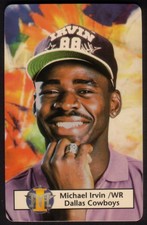 5m Michael Irvin Mit Hand Am Kinn (WR - Dallas Cowboys) Football Telefonkarte