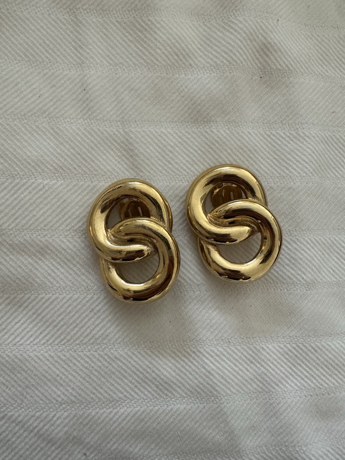 Vintage  Givenchy  Gold Tone Clip on Earrings