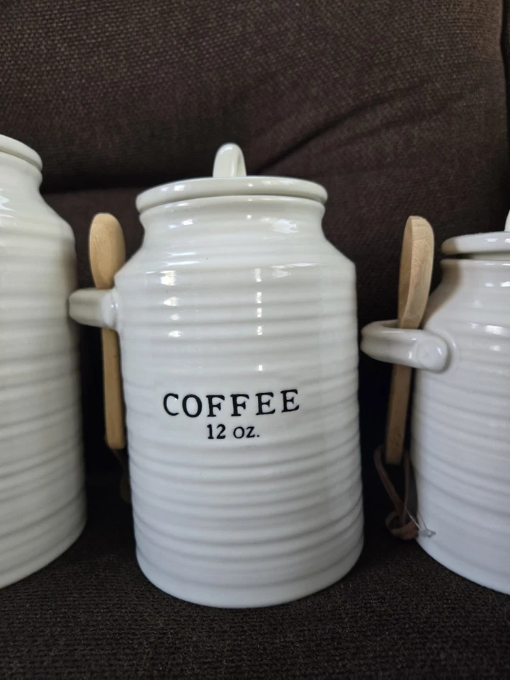 Juego de botes de cocina Barnyard Designs ~ harina, azúcar, café, té estilo granja Foto 4 de 4