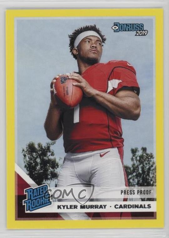 2019 Panini Donruss Rated Press Proof Yellow Kyler Murray #302 Rookie RC 0q0