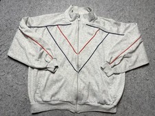Vintage Adidas Jacket Mens Large Gray Red Blue Full Zip Track Trefoil 90s Taiwan