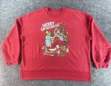 The Grinch Sweatshirt Mens XL Red Merry Grinchmas Dr Seuss Christmas Crewneck