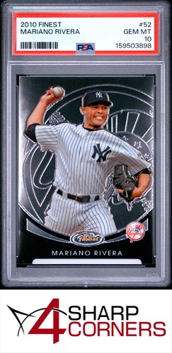 2010 FINEST #52 MARIANO RIVERA YANKEES HOF PSA 10