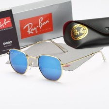 New Ray-Ban RB3548 Erika Classic Sunglasses Gold Frame Blue Lens UV