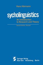 Hans Hörmann | Psycholinguistics | Taschenbuch | Englisch (2011) | ix | Springer