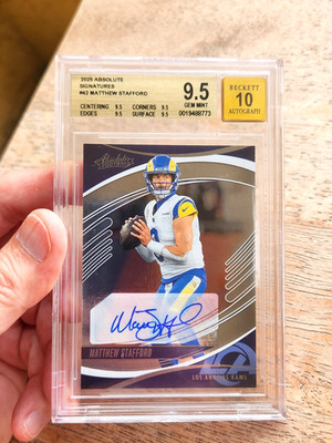 2025 Absolute Signatures Matthew Stafford #42 BGS9.5 Auto 10 | eBay