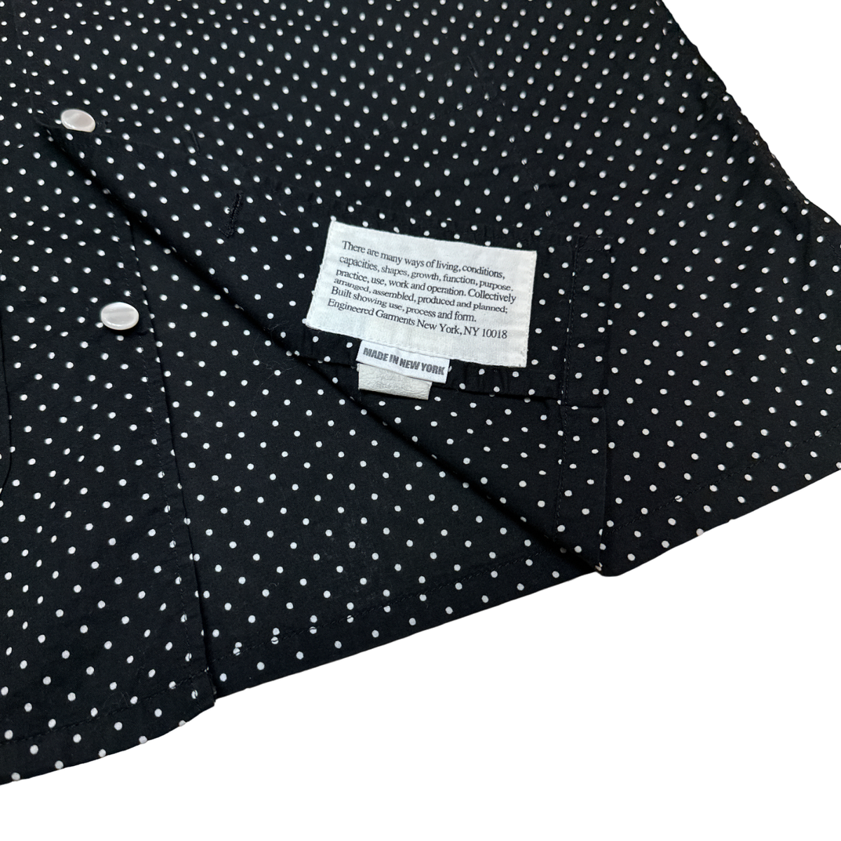 Engineered Garments 半袖シャツ　ドット柄 Engineered Garments Polka Dot Short Sleeve Button Up Camp Shirt