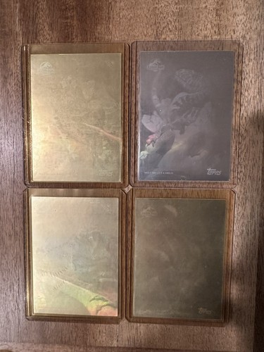Rare JURASSIC PARK SETS 88 + 10 Puzzle TOPPS 1993 Hologram Set 1-4 & Adv. Poster - Picture 9 of 9