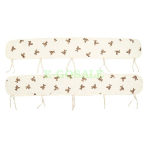 NEW - Baby Cot Rail Cover Crib Teething Pad Guard Padded Soft Bumper Protector - Afbeelding 3 van 20