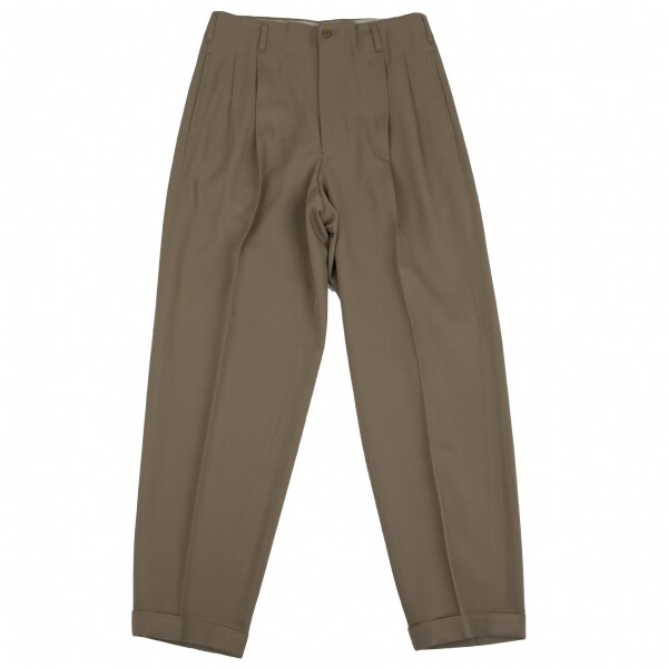 Jean Paul Gaultier homme☆gabardine pants Jean-Paul GAULTIER HOMME Wool Gabardine Tuck Pants Size 48(K