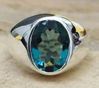 925 Sterling silver alexandrite ring June birthstone engagement Ring For Men's