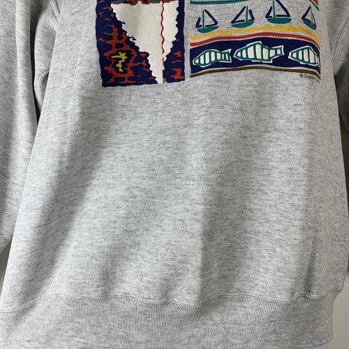 Felpa Vintage Donna Taglia Large Girocollo Gopher Sport Ocean Sea Life - Foto 4 di 8