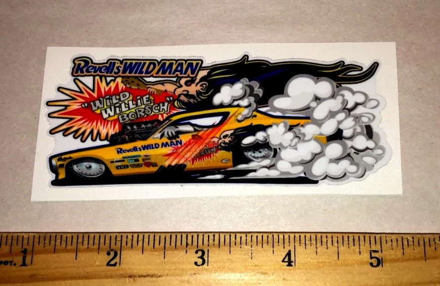 WILD WILLIE Borsch Charger "Revell's Wild Man" NHRA Drag Racing Calcomanía Adhesiva Foto 3 de 3