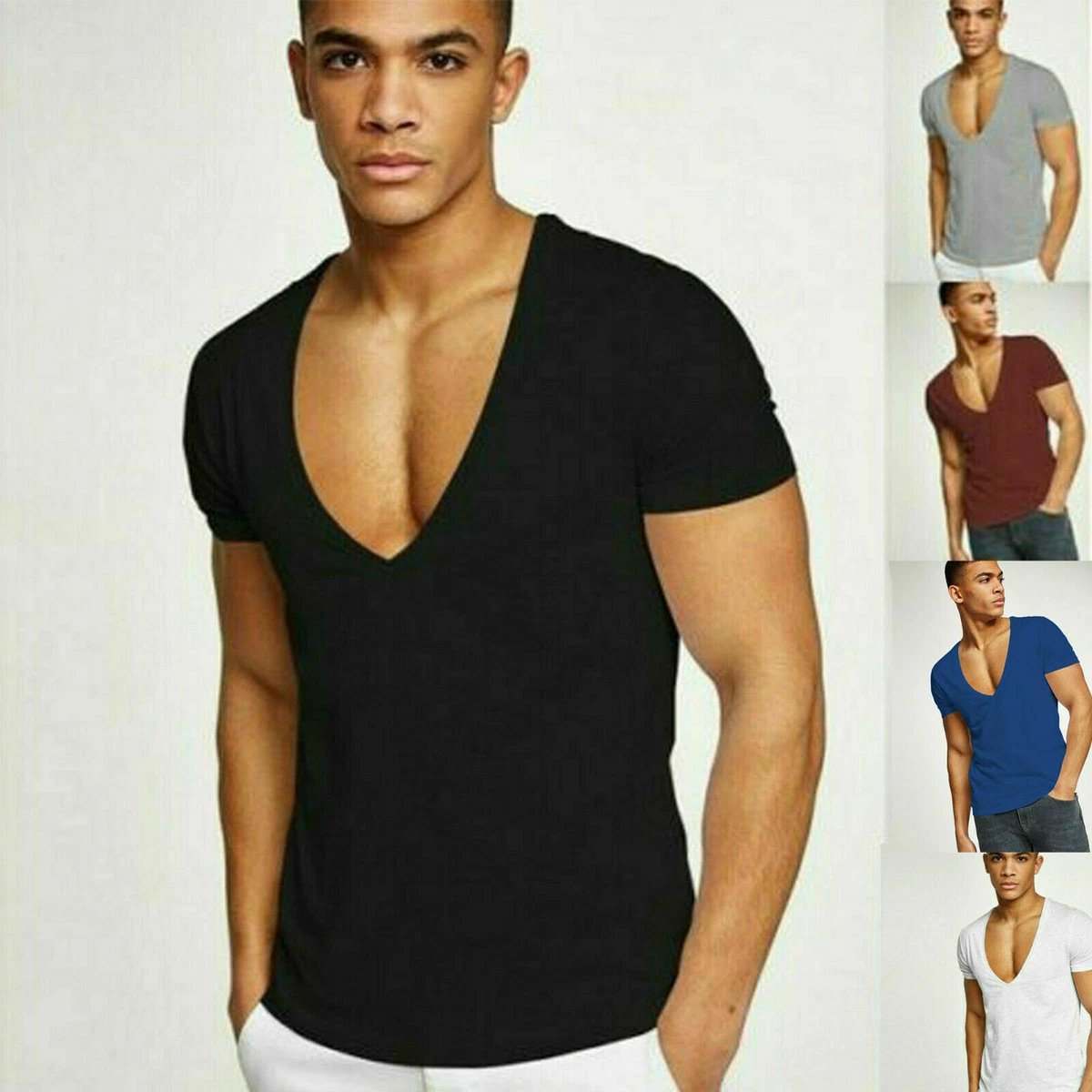 Men's v neck workout hotsell shirts
