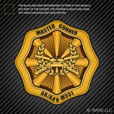 Master Gunner AR/AAV - M551 Sticker Die Cut Vinyl mg mike golf sheridan